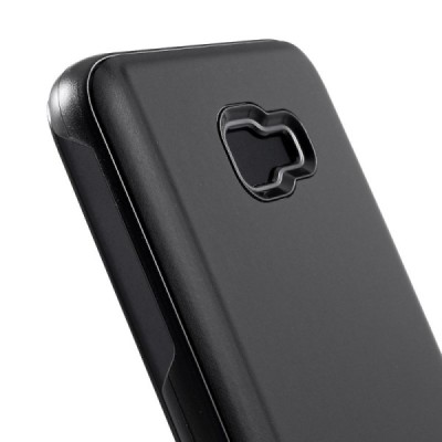 Samsung Galaxy J4+ (J400F) открываемый чёрный пластиковый чехол-книжка | Vacins.lv