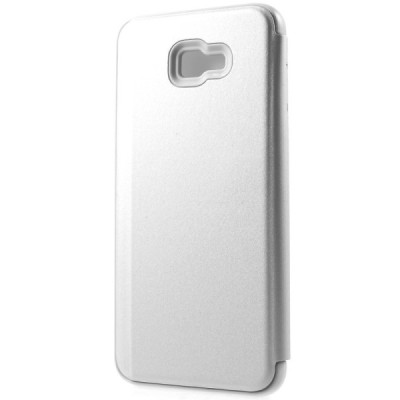 Samsung Galaxy J4+ (J400F) открываемый серебристый пластиковый чехол-книжка | Vacins.lv