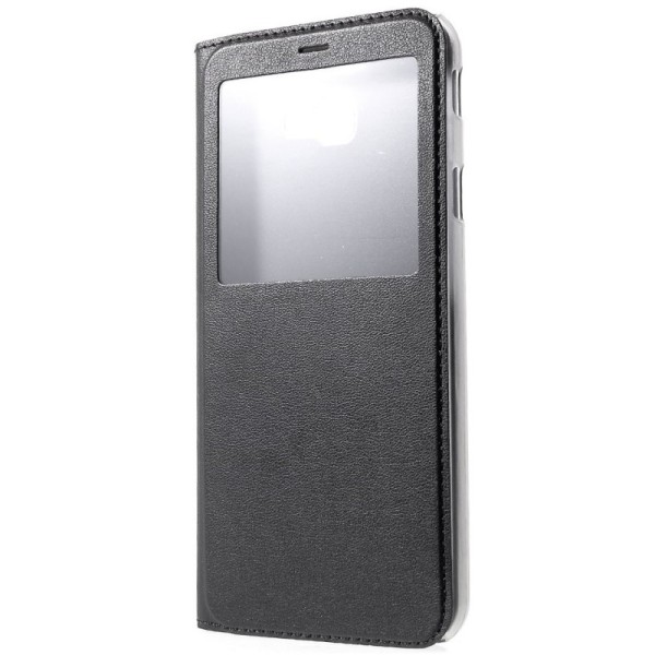 Чехол-книжка c oкошком – чёрный (Galaxy J4+)