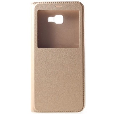 Samsung Galaxy J4+ (J400F) открываемый золотой чехол c oкошком | Vacins.lv