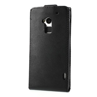 Klasikinis odinis HTC One Max 8088 juodas dėklas / Priedai.lt