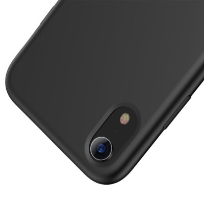 „Rubberized“ Apple iPhone Xr твердый силикон чехол - чёрный | Vacins.lv