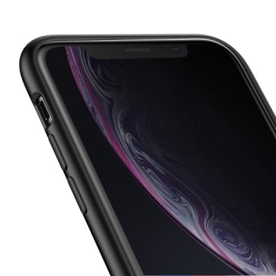 „Rubberized“ Apple iPhone Xr твердый силикон чехол - чёрный | Vacins.lv