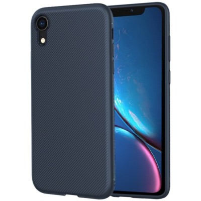 Apple iPhone Xr „Lenuo“ cieta silikona (TPU) zils apvalks / vacins.lv