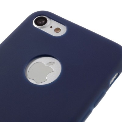 Apple iPhone 7 (iPhone 8) zils cieta silikona TPU pasaulē planākais apvalks / Vacins.lv