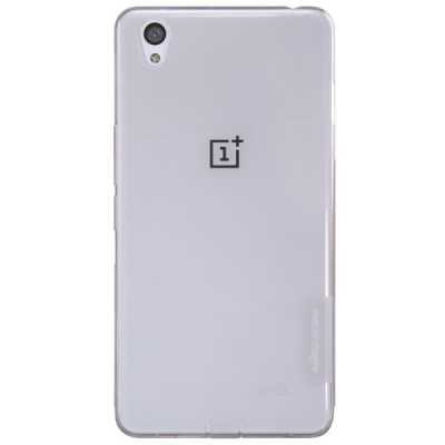 OnePlus X Nillkin Nature dzidrs (caurspīdīgs) silikona pelēks planākais apvalks / Vacins.lv