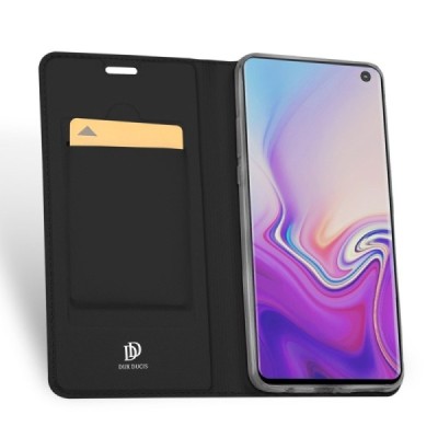 „Dux Ducis“ Skin серии Samsung Galaxy S10e (G970) черный кожаный чехол-книжка | Vacins.lv