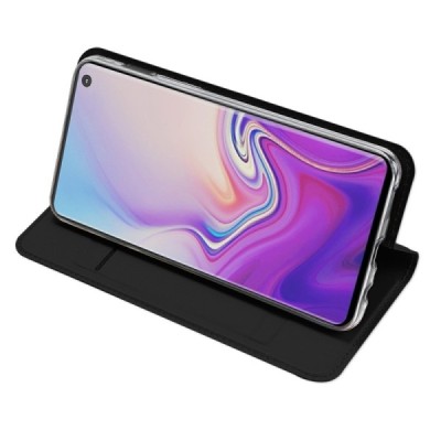 „Dux Ducis“ Skin серии Samsung Galaxy S10e (G970) черный кожаный чехол-книжка | Vacins.lv