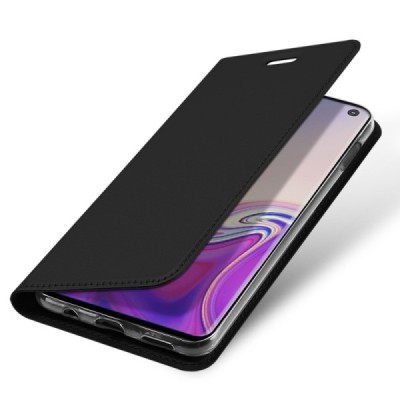 „Dux Ducis“ Skin серии Samsung Galaxy S10e (G970) черный кожаный чехол-книжка | Vacins.lv