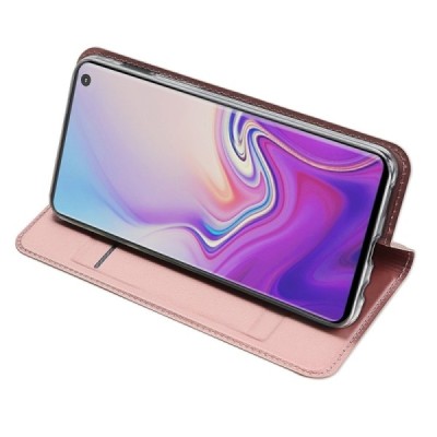 „Dux Ducis“ Skin серии Samsung Galaxy S10e (G970) розовый кожаный чехол-книжка | Vacins.lv