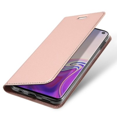 „Dux Ducis“ Skin серии Samsung Galaxy S10e (G970) розовый кожаный чехол-книжка | Vacins.lv