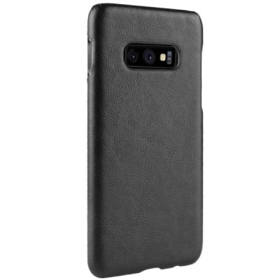 „Litchi“ Skin Leather Samsung Galaxy S10e (G970) чёрный пластиковый чехол | Vacins.lv