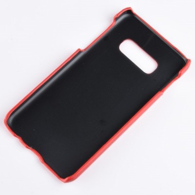 „Litchi“ Skin Leather Samsung Galaxy S10e (G970) красный пластиковый чехол | Vacins.lv