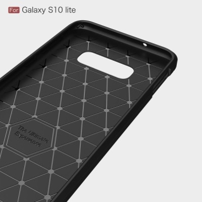Samsung Galaxy S10e (G970) „Carbon“ твердый силиконовый чехол (TPU) - черный | Vacins.lv