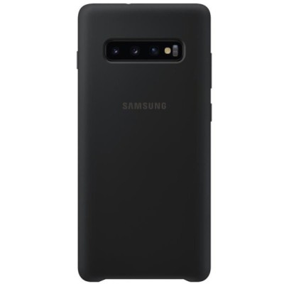 Samsung Galaxy S10+ (G975) „Samsung“ Silicone Cover твердый силиконовый чехол чёрного цвета | Vacins.lv