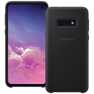 Samsung Galaxy S10e (G970) „Samsung“ Silicone Cover твердый силиконовый чехол чёрного цвета | Vacins.lv