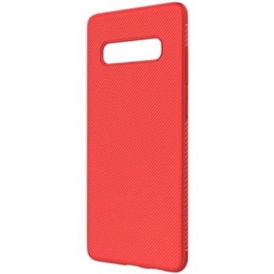 Samsung Galaxy S10+ (G975) „Lenuo“ cieta silikona (TPU) sarkans apvalks / vacins.lv
