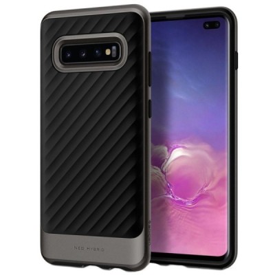 „Spigen“ Neo Hybrid Gunmetal усиленная защита чёрный чехол для Samsung Galaxy S10+ (G975) | Vacins.lv