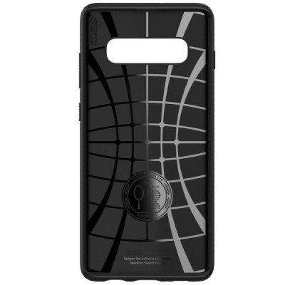 „Spigen“ Liquid Air Samsung Galaxy S10+ (G975) чёрный твердый силиконовый чехол | Vacins.lv