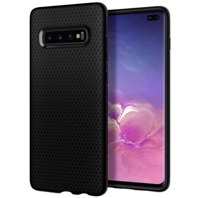 „Spigen“ Liquid Air Samsung Galaxy S10 (G973) чёрный твердый силиконовый чехол | Vacins.lv