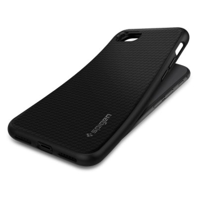 „Spigen“ Liquid Air Apple iPhone 7 (iPhone 8) чёрный твердый силиконовый чехол | Vacins.lv