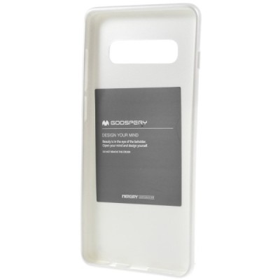 Samsung Galaxy S10+ (G975) Mercury sudrabs cieta silikona (TPU) apvalks / vacins.lv