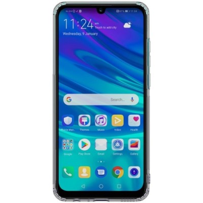 Huawei P smart 2019 (Honor 10 Lite) ThinQ Nillkin Nature dzidrs (caurspīdīgs) silikona planākais pelēks apvalks / Vacins.lv