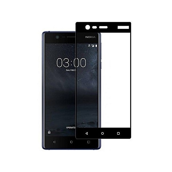 „Imak“ Tempered Glass полностью закрывающееся защитное стекло 0,2 мм – чёрный (Nokia 3)