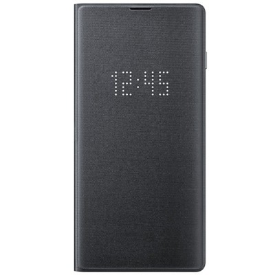 Samsung Galaxy S10 (G973) оригинальный Smart Led View Cover открываемый чёрный кожаный чехол - книжка | Vacins.lv