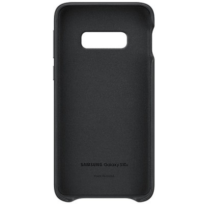 Samsung Galaxy S10e (G970) Leather Cover чёрный кожаный чехол | Vacins.lv