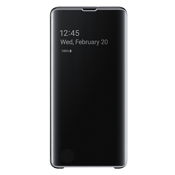 „Samsung“ Clear View Standing Cover atvērams maciņš - melns (Galaxy S10+)
