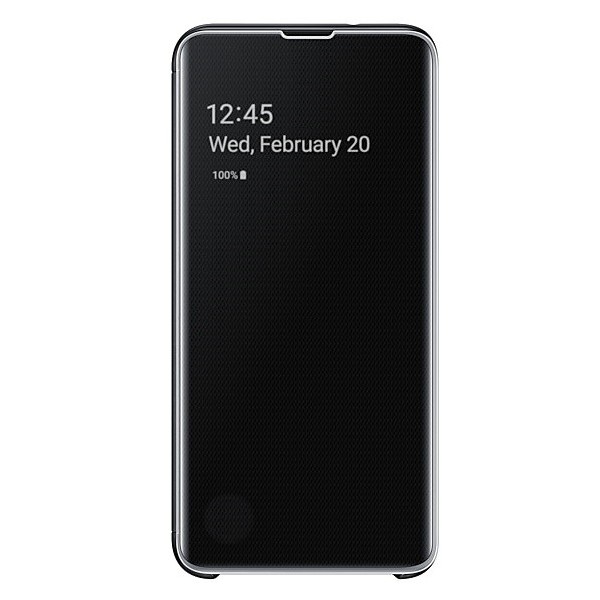 „Samsung“ Clear View Standing Cover чехол-книжка – чёрный (Galaxy S10e)