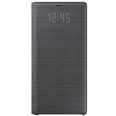 Samsung Galaxy Note 9 (N960F) оригинальный Smart Led View Cover открываемый чёрный кожаный чехол - книжка | Vacins.lv