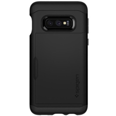 „Spigen“ Slim Armor CS Samsung Galaxy S10e (G970) чёрный твердый силиконовый чехол | Vacins.lv