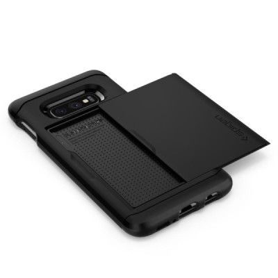 „Spigen“ Slim Armor CS Samsung Galaxy S10e (G970) чёрный твердый силиконовый чехол | Vacins.lv