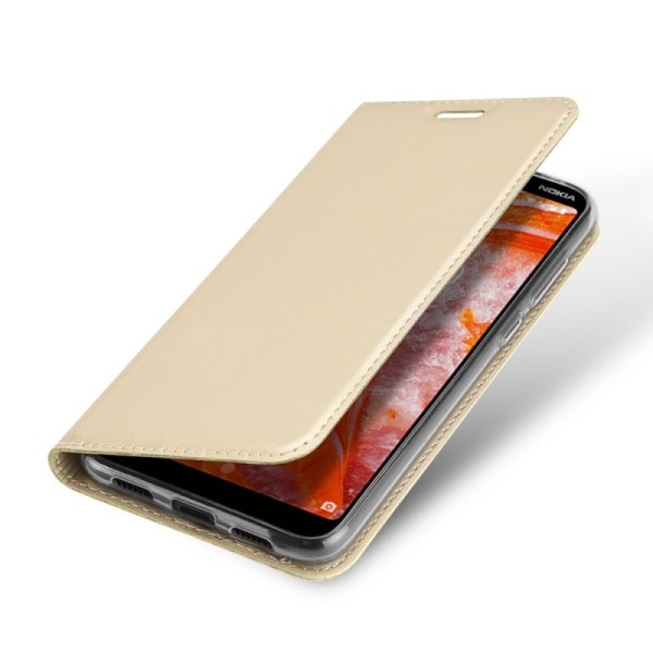 Чехол-книжка „Dux Ducis“ Skin – золотой (Nokia 3.1 Plus 2018)