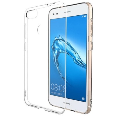 Huawei P9 Lite Mini (Y6 Pro 2017) „Bullet“ dzidrs (caurspīdīgs) cieta silikona TPU pasaulē planākais apvalks / Vacins.lv