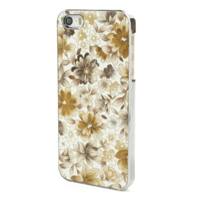 Dzeltens „Ziedi“ plastmasas Apple iPhone 5 / 5S apvalks / vacins.lv