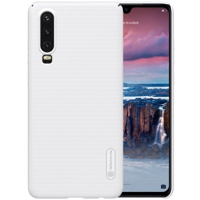 Nillkin Frosted Shield Huawei P30 белый пластиковый чехол | Vacins.lv