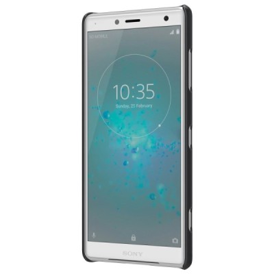 Nillkin Frosted Shield Sony Xperia XZ2 Compact чёрный пластиковый чехол + защитная пленка для экрана | Vacins.lv