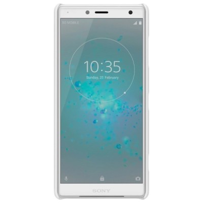 Nillkin Frosted Shield Sony Xperia XZ2 Compact balts plastmasas futrālis + ekrāna aizsargplēve / Vacins.lv