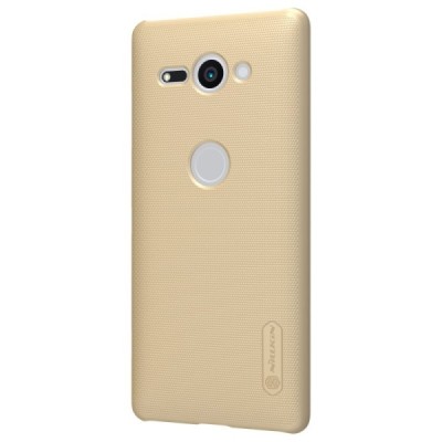 Nillkin Frosted Shield Sony Xperia XZ2 Compact золотой пластиковый чехол + защитная пленка для экрана | Vacins.lv