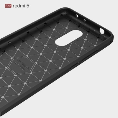 Xiaomi Redmi 5 „Carbon“ твердый силиконовый чехол (TPU) - черный | Vacins.lv