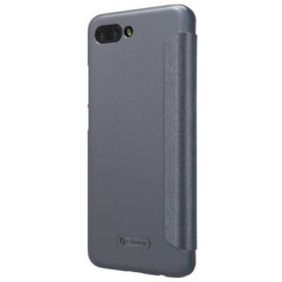 Huawei Honor 10 серый кожаный чехол-книжка Nillkin Sparkle | Vacins.lv