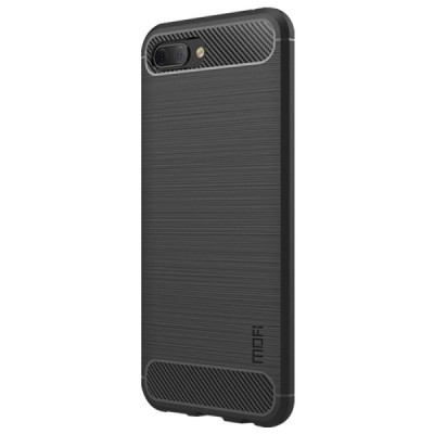 Huawei Honor 10 „Mofi“ cieta silikona (TPU) melns apvalks | vacins.lv