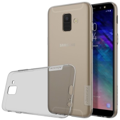 Samsung Galaxy A6 2018 (A600F) Nillkin Nature тонкий прозрачный, серый силиконовый чехол (TPU) | Vacins.lv