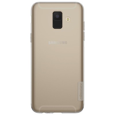 Samsung Galaxy A6 2018 (A600F) Nillkin Nature тонкий прозрачный, серый силиконовый чехол (TPU) | Vacins.lv