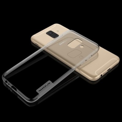 Samsung Galaxy A6 2018 (A600F) Nillkin Nature тонкий прозрачный, серый силиконовый чехол (TPU) | Vacins.lv