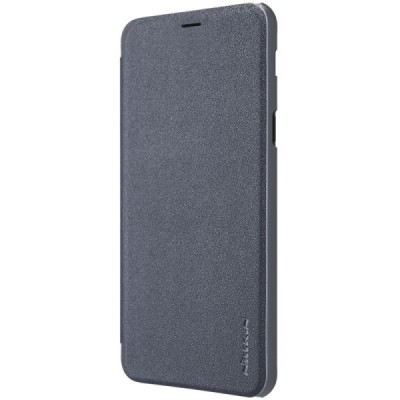 Samsung Galaxy A6 2018 (A600F) серый кожаный чехол-книжка Nillkin Sparkle | Vacins.lv
