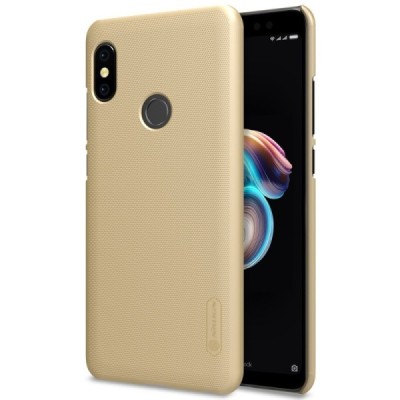 Xiaomi Redmi Note 5 2018 (Redmi Note 5 Pro) Nillkin Frosted Shield золотой пластиковый чехол + защитная пленка для экрана | Vaci